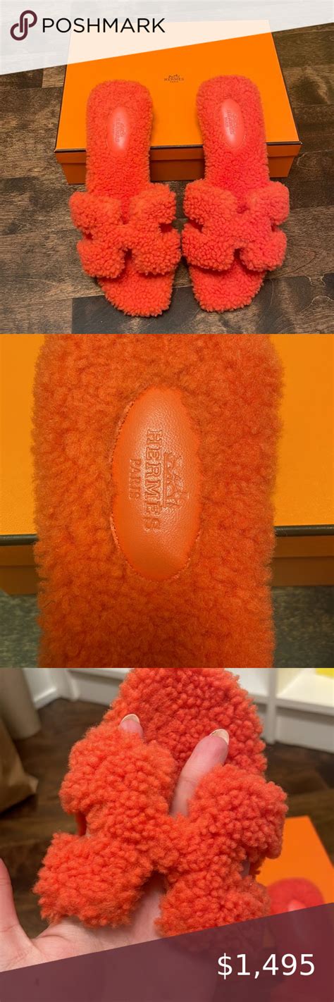 hermes fuzzy sandals|oran shoes Hermes.